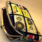 Retro coin purse, 80s casse..