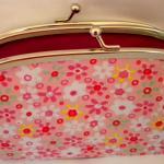Pink coin purse with 2 comp..
